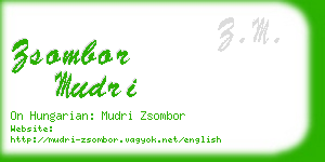 zsombor mudri business card